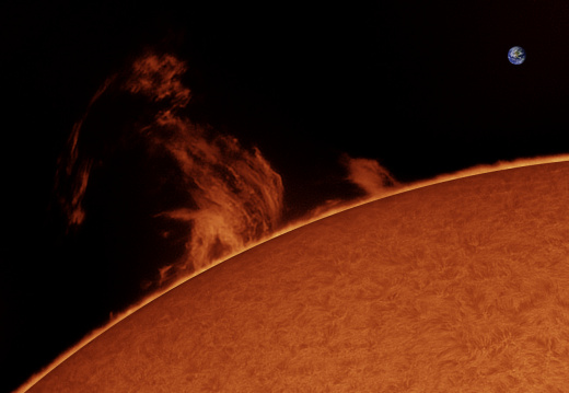 Große Sonnenprotuberanz - Einzelaufnahme